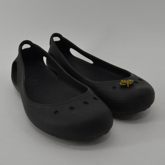 Crocs Womens Sz 8 Alice Work Flats Classic Comfort Black - Picture 11 of 14